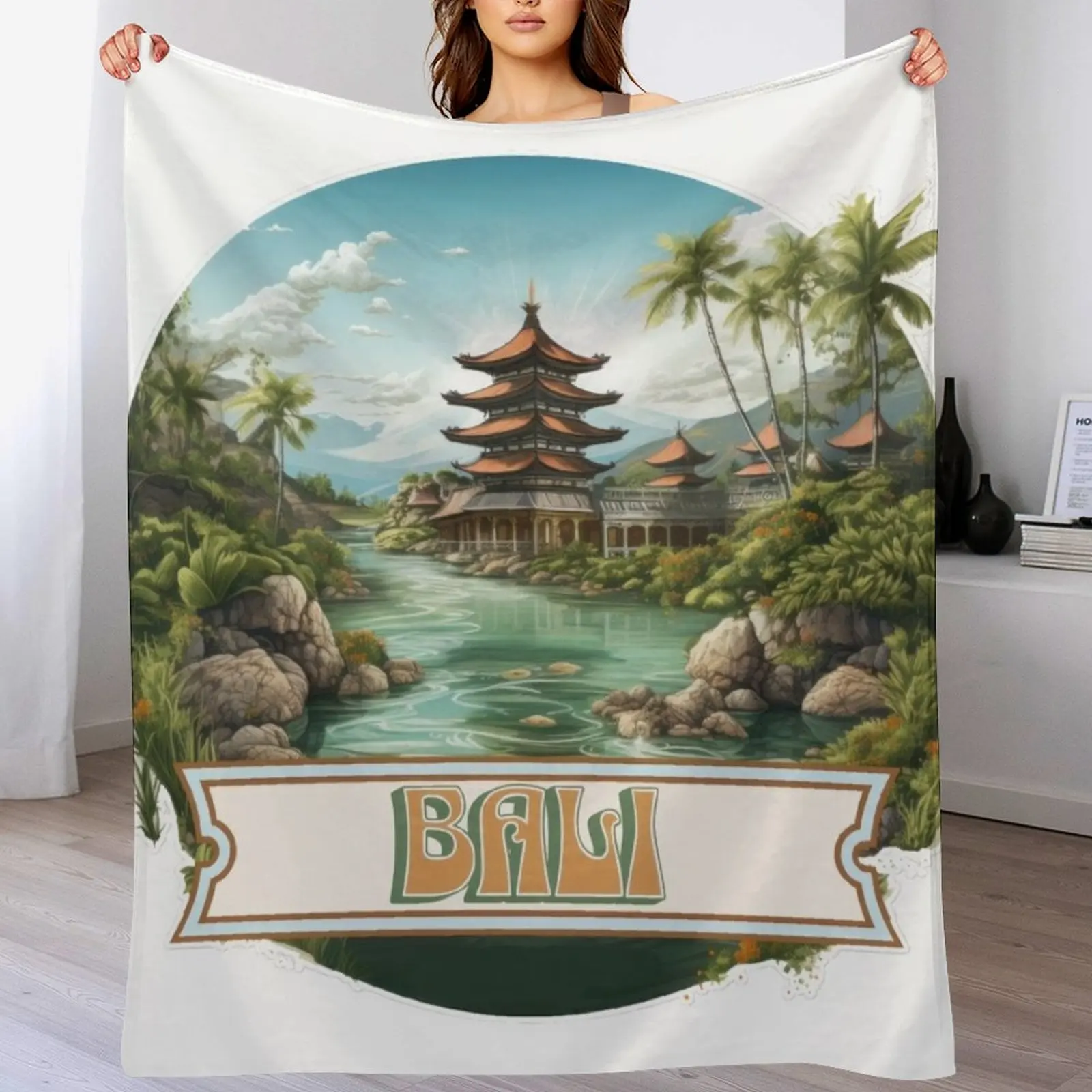 3D Printing Bali - バリ島 インドネシア製 スローブランケット 多用途で心地良いスローブランケット あらゆる場面に最適