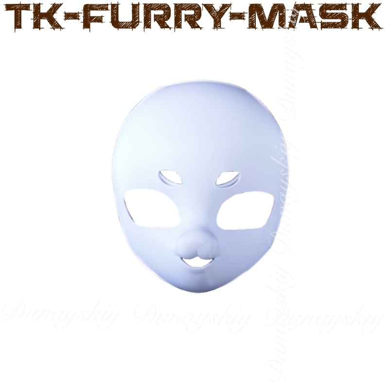 3D Printing Technology - ハロウィンアニメTK-毛皮マスクコスプレ、白い3Dプリント技術で作られた凶暴な獣の頭蓋骨付きコスプレ 코스프레アニメシングル