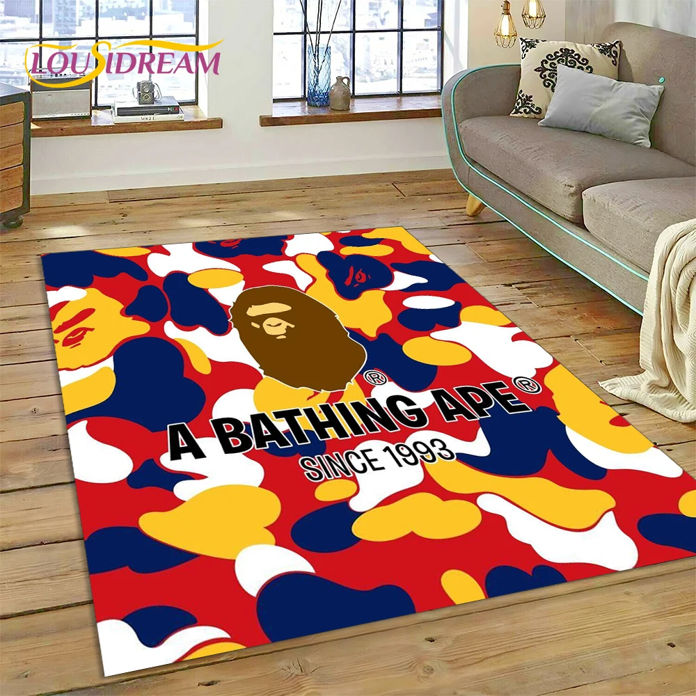 3D Printing Technology - 3D プリント B-BAPE ファッションカーペットラグ寝室リビングルームホームソファ装飾、子供用ゲーム大型装飾フロアマットギフト