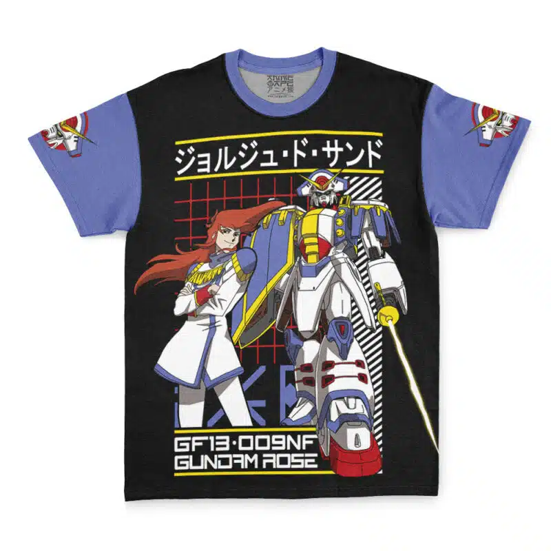 3D Printing One Piece - モバイルファイター G ガンダムローズ 3D プリント Tシャツメンズアニメキャラクタージョルジュ・デ・サングラフィック半袖カジュアルストリートトップス