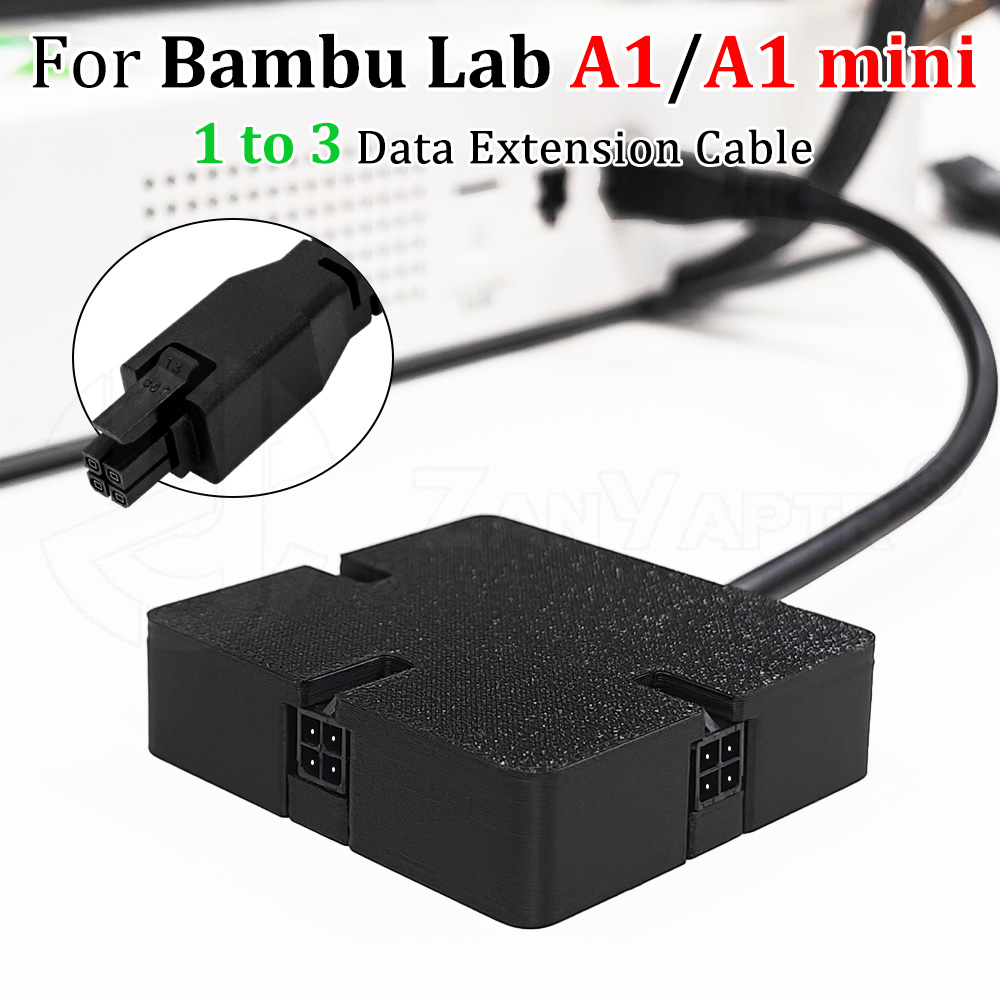 3D Printing Workshop - 4ピン3-to-1 AMSハブ拡張ポートコネクタ3チャンネルPTFEチューブスプリッターアダプター（Bambu Lab X1 P1シリーズ3Dプリンター部品用）