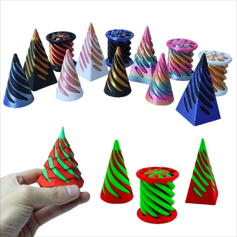 3D Printing Technology - スパイラルコーン3Dプリント,ストレス解消,回転テクノロジー,大人向けのデスクトップ玩具