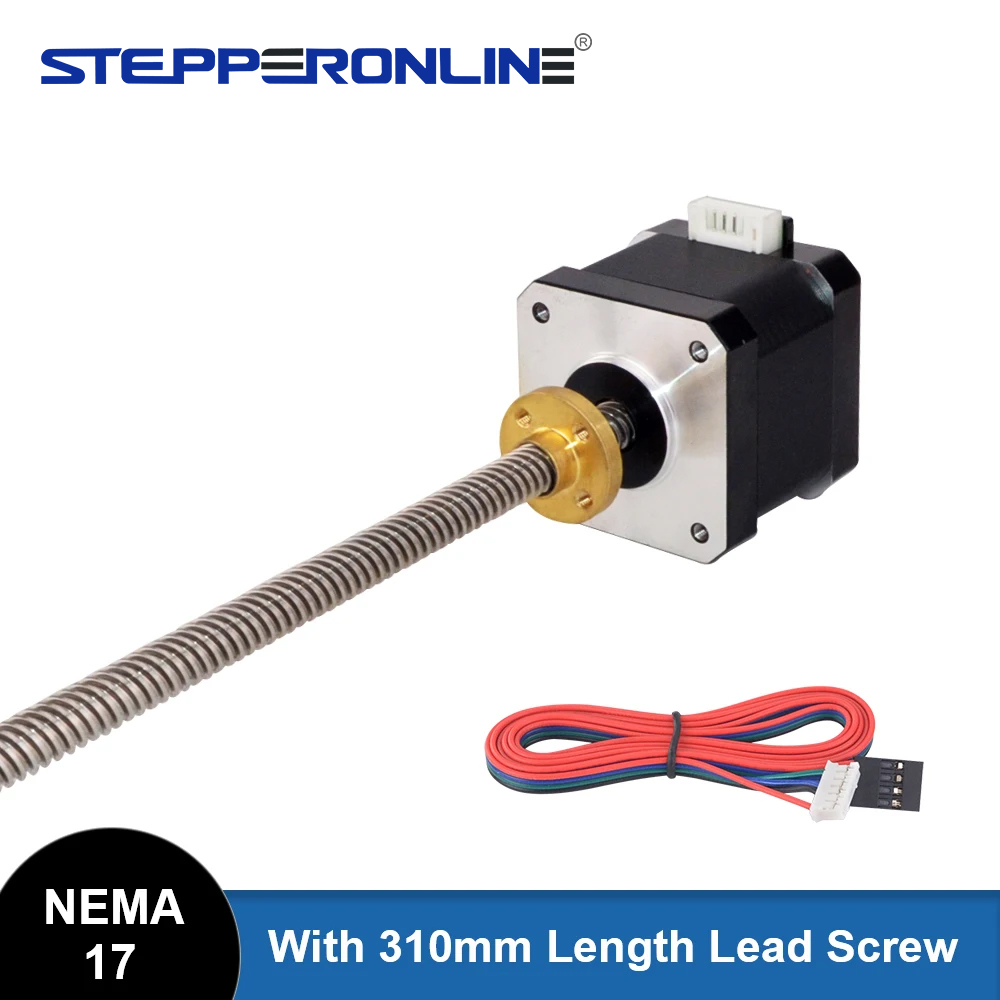 Lead Screw Stepper - 外部リニアモーター,ステッピングモーター,スタック,1.5aリード,長さ8mm,310mm, Nema 17, 40mm