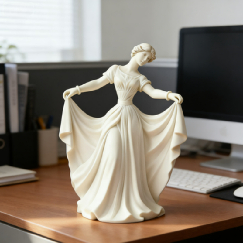 3D Printing Technology - 3Dプリントによるバレエ彫刻 - 本棚の装飾に最適な優雅なダンサー像、クラシックアートと最新の3Dプリント技術