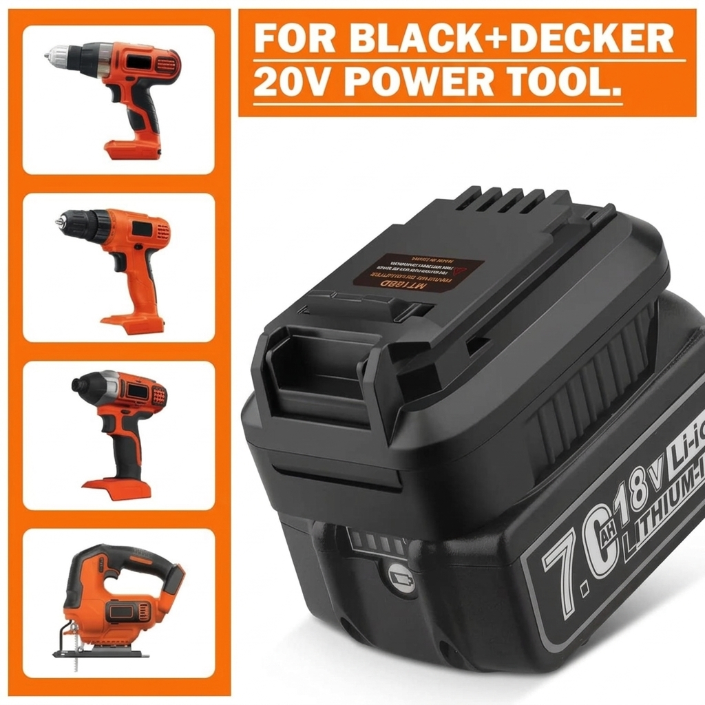 Black+Decker Tool Cordless - マキタからブラック&デッカー20Vコードレスツール用のコンバーター、マキタ18Vリチウムイオンバッテリーをブラック&デッカー20Vドリルに変換します。