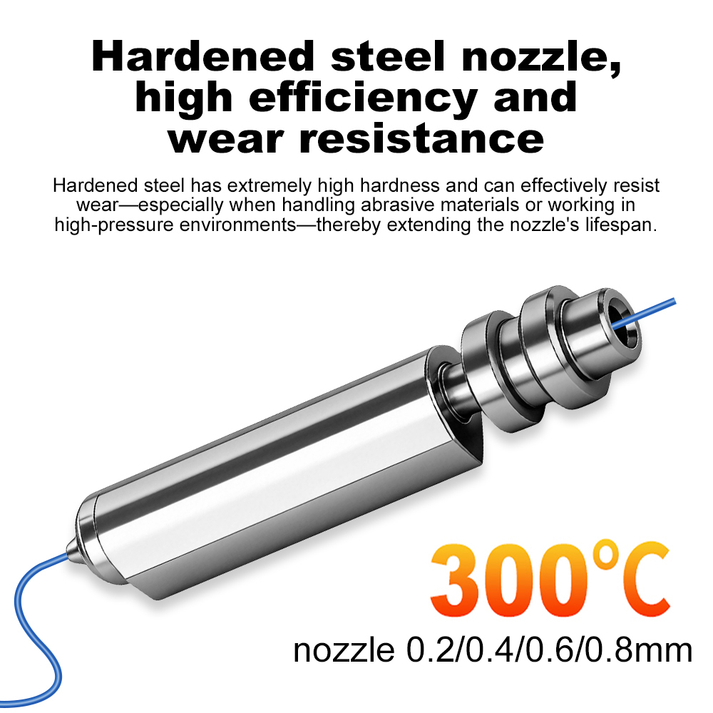 3D Printer Hotend Kit - Anycubic Kobra X用のアップグレードされたバイメタルノズル クイックスワップホットエンド硬化鋼 0.2 0.4