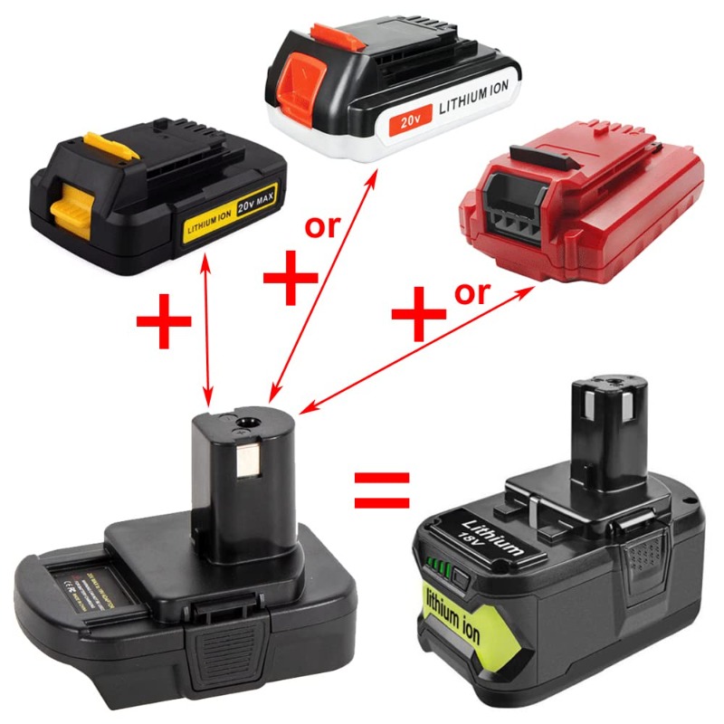 ALASICKA バッテリーアダプター BPS18RL ブラ - Black+Decker Tool Cordless のレビューと価格