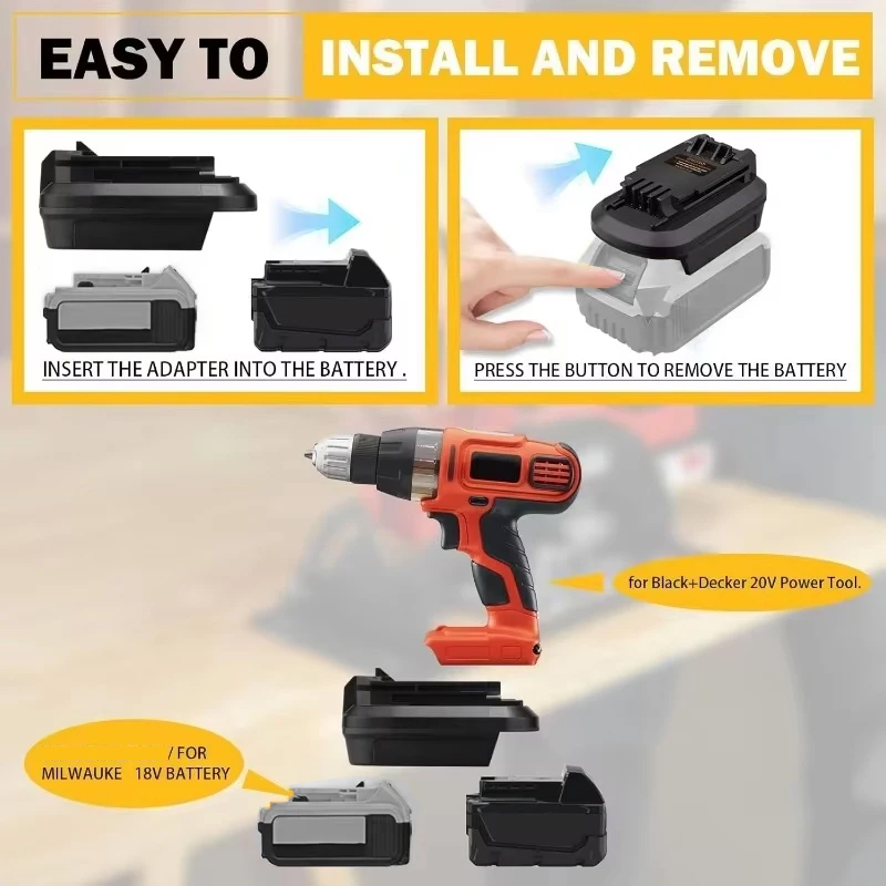 ブラックデッカー用ツールアダプター デウォルト/ミルウォーキ - Black+Decker Tool Cordless のレビューと価格