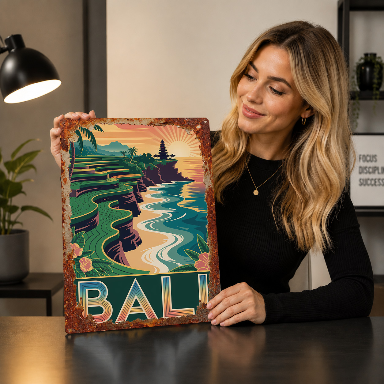 バリ旅行アート3Dテクスチャプリントポスターカスタムヴィンテ - 3D Printing Bali のレビューと価格
