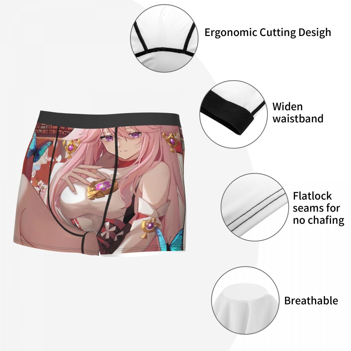 原神インパクト八重巫女ボクサーパンツ男性 3D プリント男性 - 3D Printing Games Free のレビューと価格
