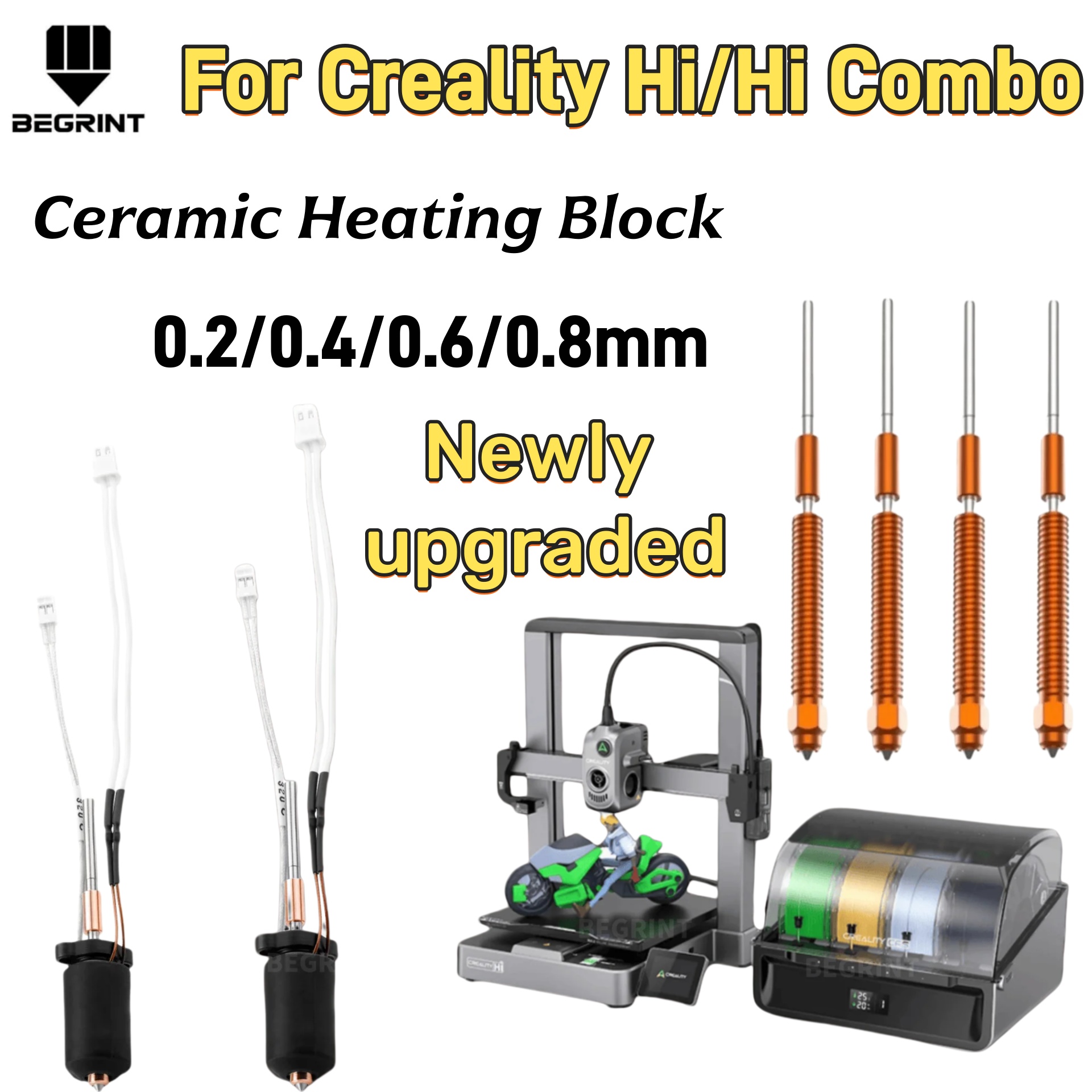 Creality Hi Hi Combo用高温セラミックヒー - 3D Printer Hotend Kit のレビューと価格